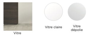 Vitre claire / dépolie Coulidoor Pail