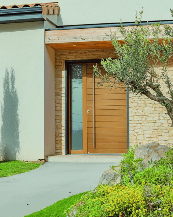 Porte d'entrée bois Belcastel chêne Bel'm