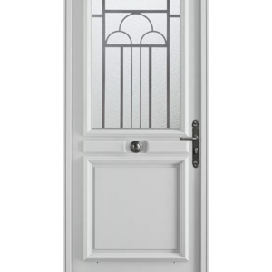 Porte d'entrée bois Cambon gris 7035 satiné Bel'm